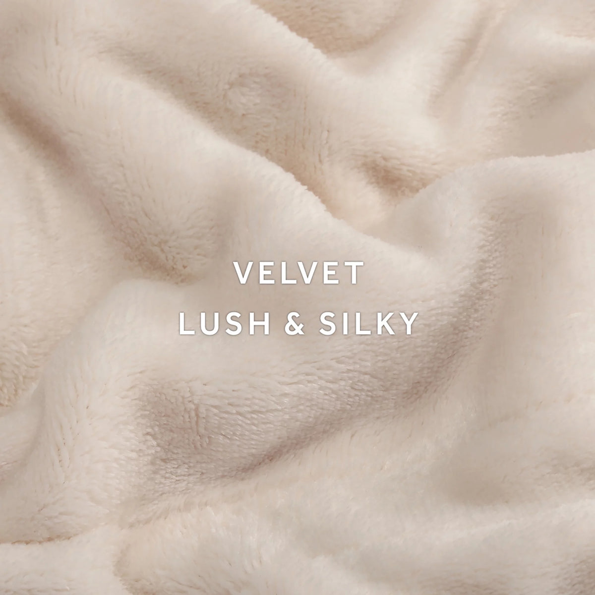 Cream Velvet Electric Heated Blanket Twin Size O970673