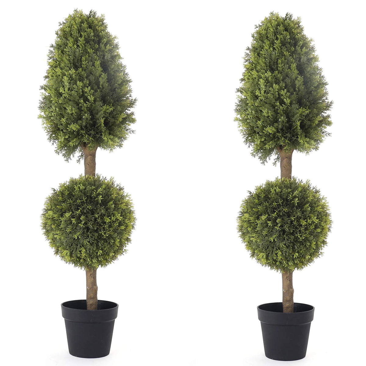 Artificial 4' Topiary Ball Tree 2 Pack F90559