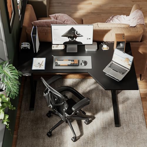 L-Shaped 55 Inches Height Adjustable Electric Standing Desk H27912