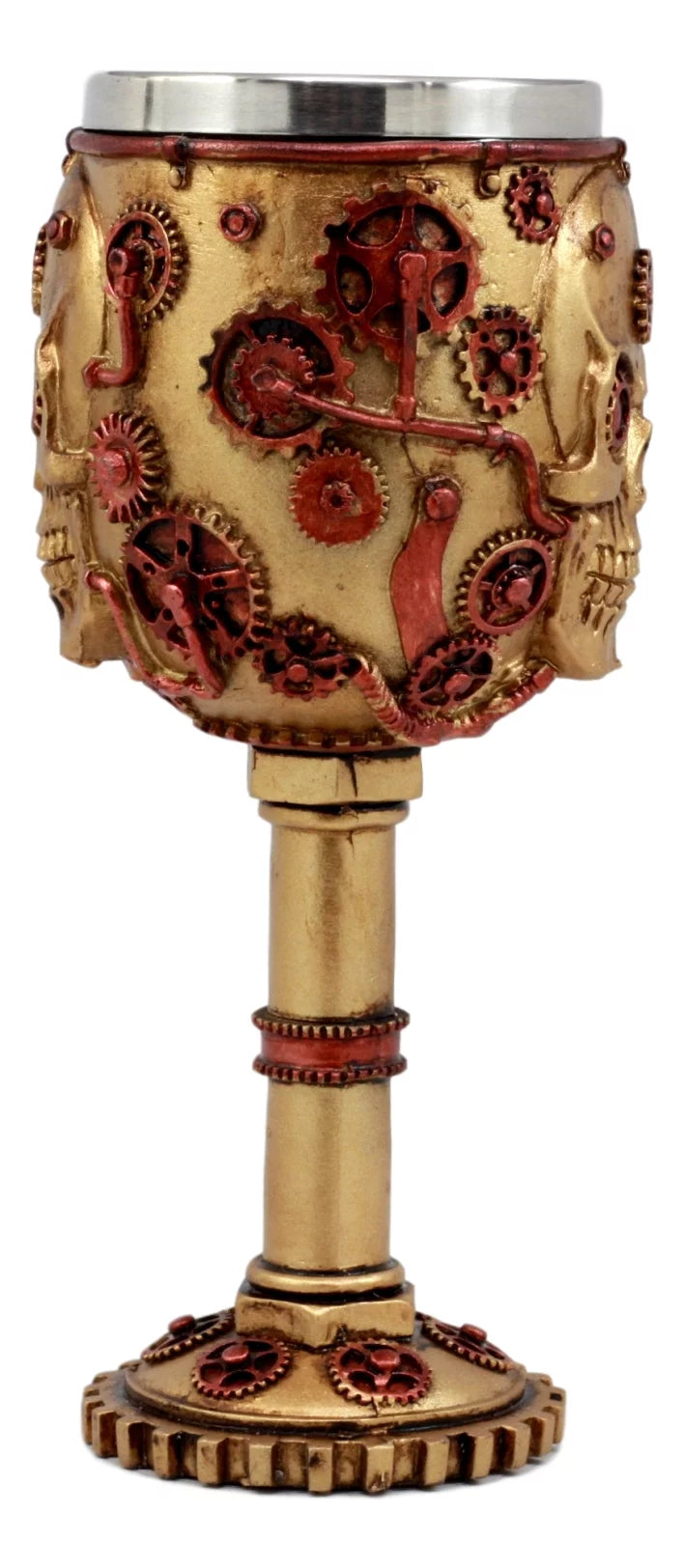 Steampunk Skull Face Wine Goblet 6oz K404538
