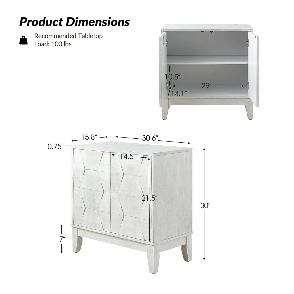45'' 3 Door Wooden Sideboard Buffet T474