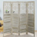4 Panels Wood Carved Room Divider M837677