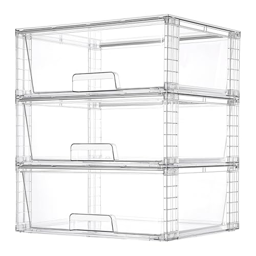 2 Pack Stackable Clear Acrylic Storage Drawers L8280