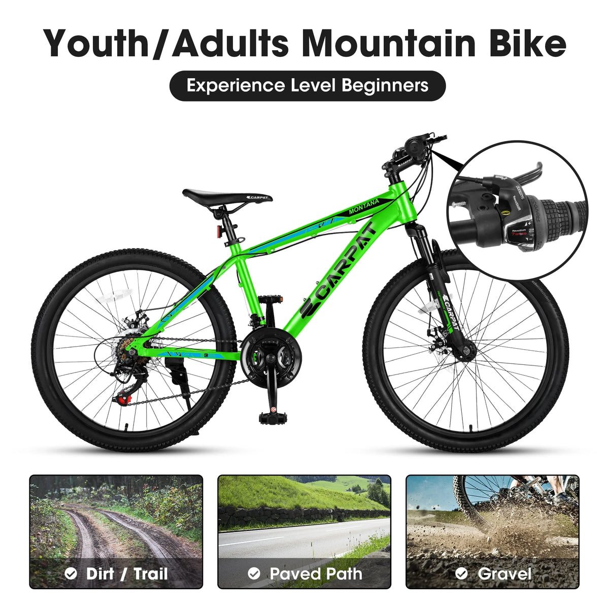 24 inch 21-Speed Mountain Bike with Disc Brake L91505
