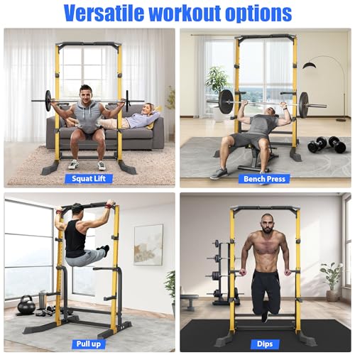 Heavy Duty 1000LB Power Cage Squat Rack with Adjustable Pull-Up Bar V495