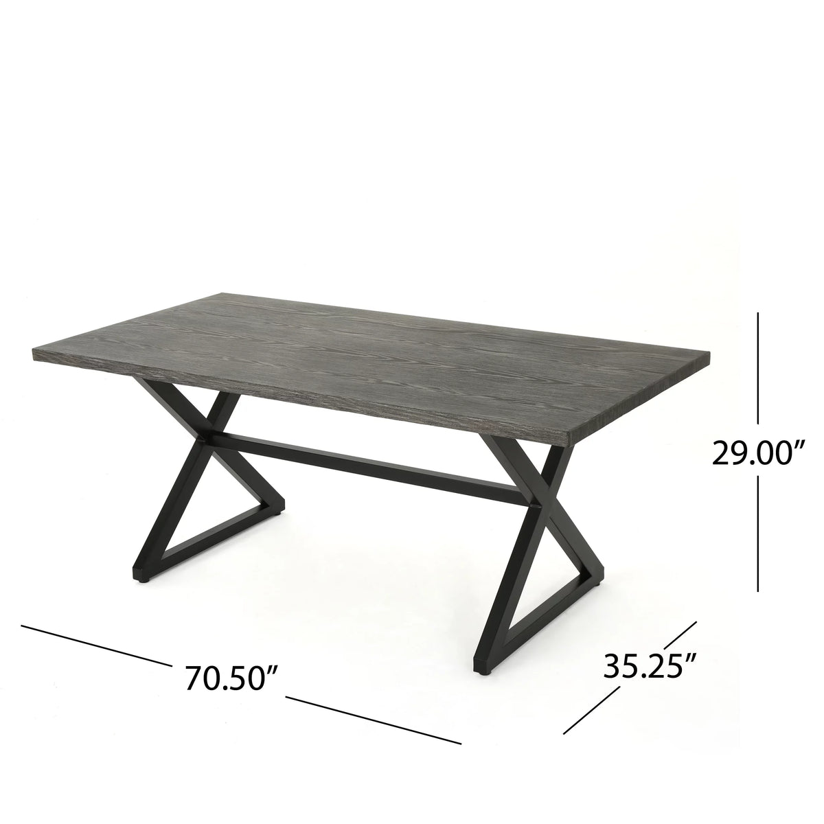 Outdoor Wicker and Aluminum 6 Piece Dining Set with Bench D9506