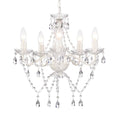 White 5-Light Mini Crystal Chandelier Y818197