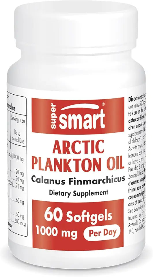 Arctic Plankton Oil 1000mg Omega-3 EPA DHA SDA 60 Softgels Y100620