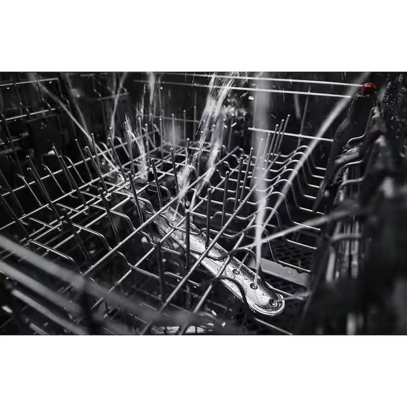 Black Stainless Built-in Dishwasher with Stainless Steel Tub and Third Level Rack X65058