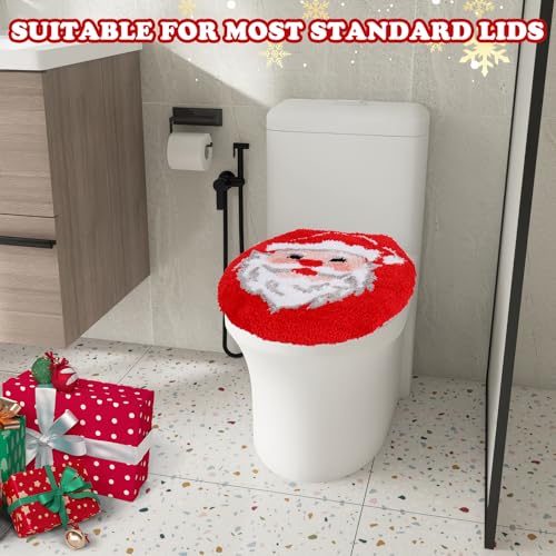 Red Santa Plush Toilet Seat Cover Q24969