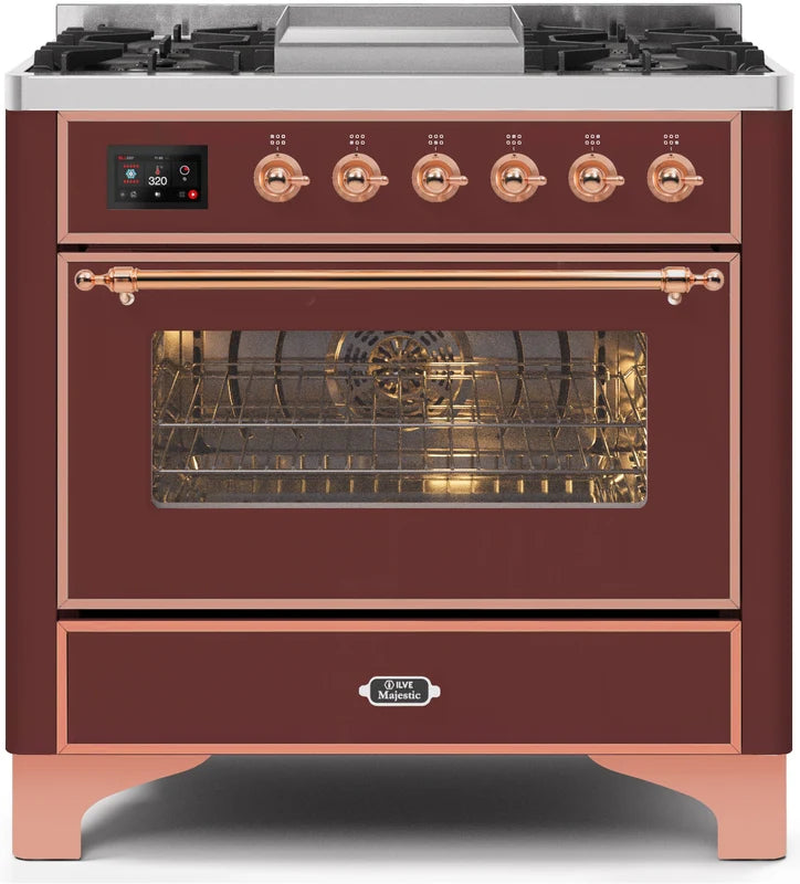 Burgundy Dual Fuel Natural Gas Range Z26845