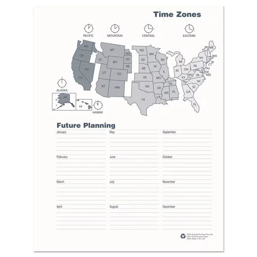 24-Month Recycled Ruled Monthly Planner, 11 x 8.5, Black Cover I485643