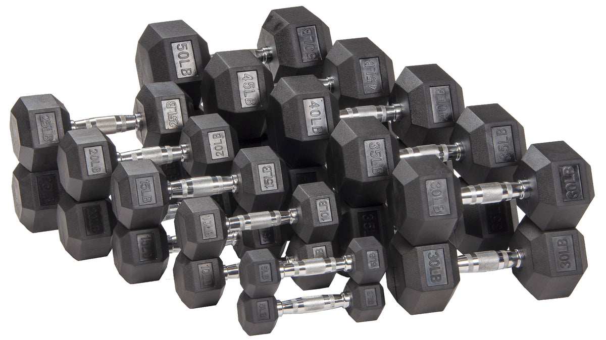 35LBs Rubber Encased Hex Dumbbell N62035
