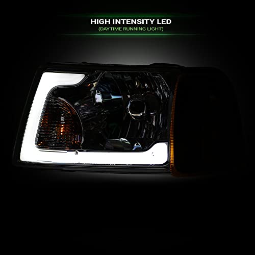 Compatible With 2001-2011 Ford Ranger LED Strip Bar Headlights With Signal Corner Lamps 4-Pieces N264878
