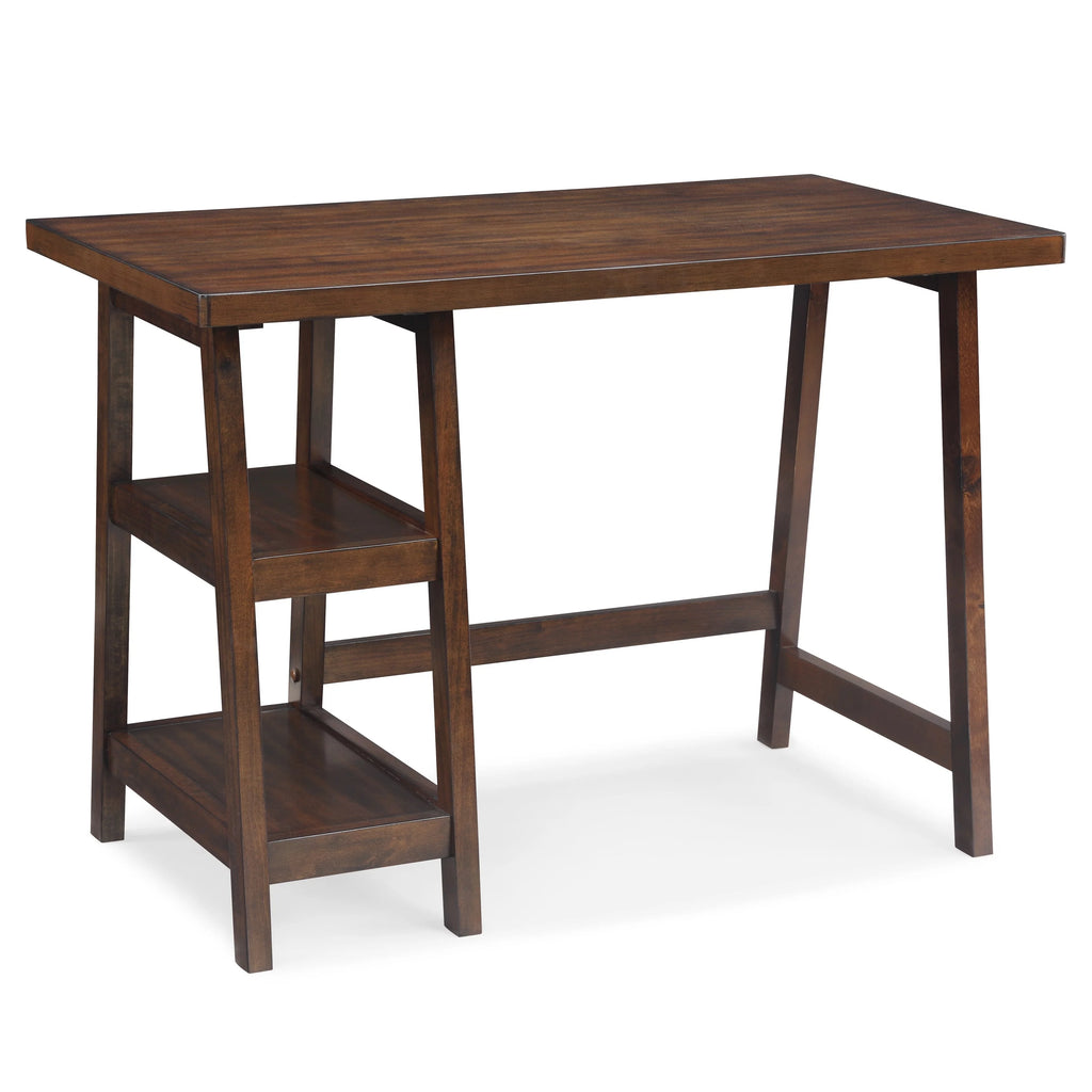 Contemporary Espresso Wood Writing Desk with Storage S436