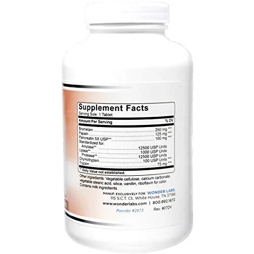 Proteolytic Enzymes 450 mg with Bromelain Papain Pancreatin Trypsin E5960