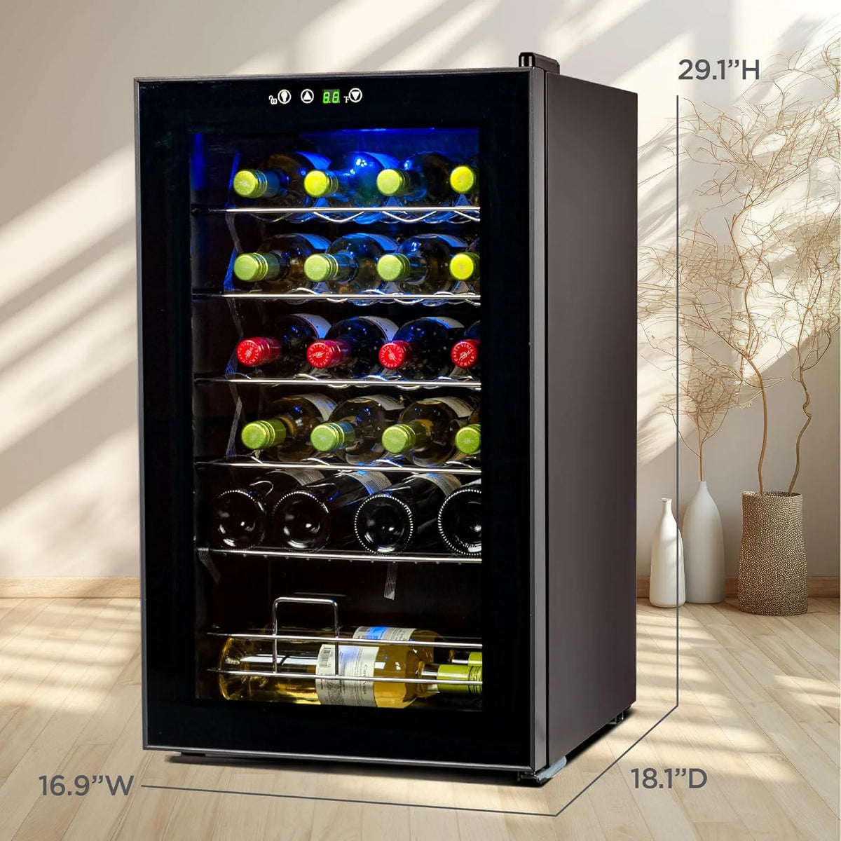24 Bottle Wine Fridge with LED Display Q173