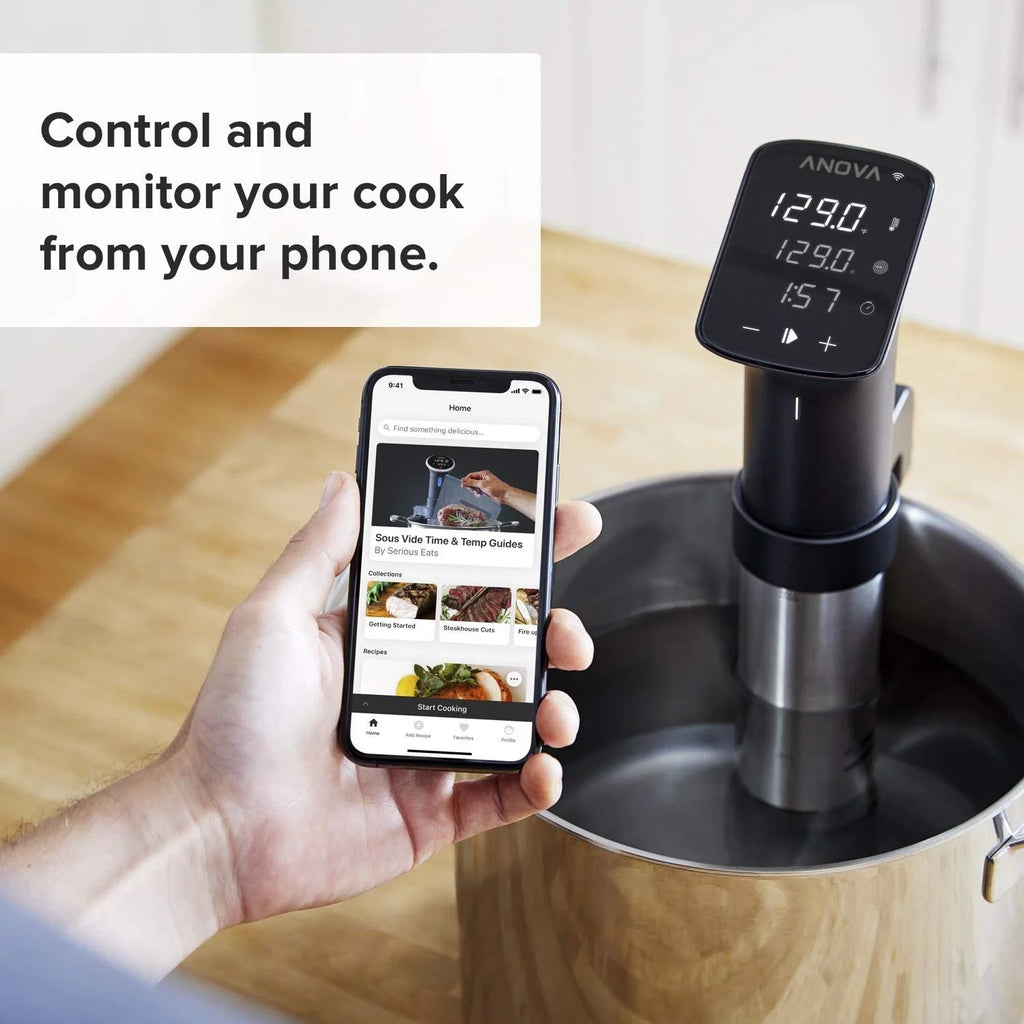 Sous Vide Precision Cooker 1200 Watts Black and Silver H9498