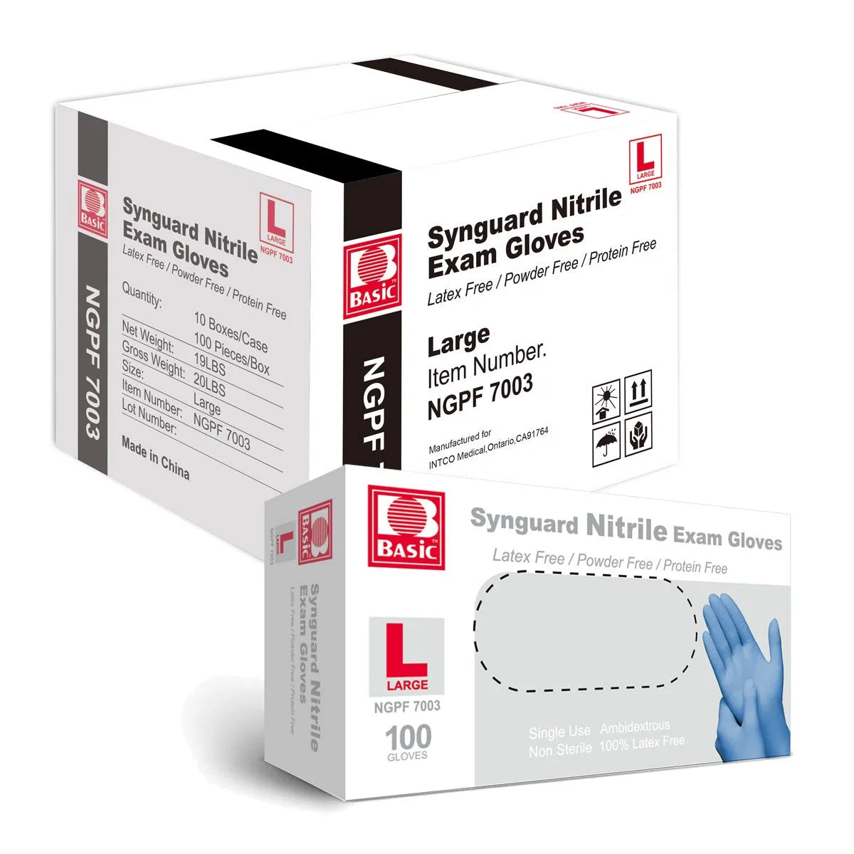 1000pc Blue Nitrile Exam Gloves E931745