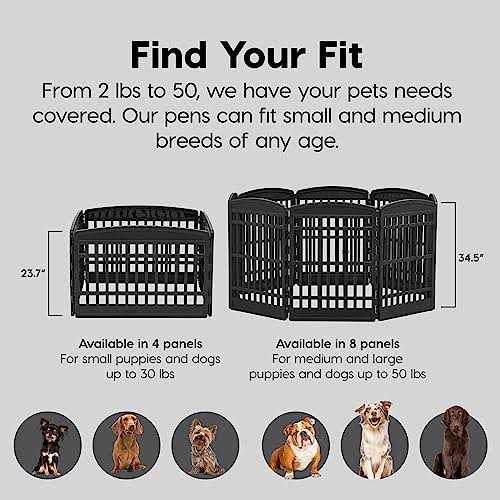 6 Panel Exercise Pet Playpen with Door F609251