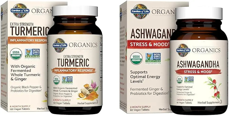 120 Tablets Turmeric with 60 Ashwagandha Tablets O36718