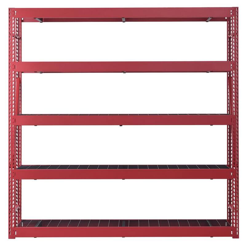 5-Tier Steel Garage Storage Shelving Unit in Red B237775