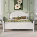 White Solid Wood Platform Bed H11505
