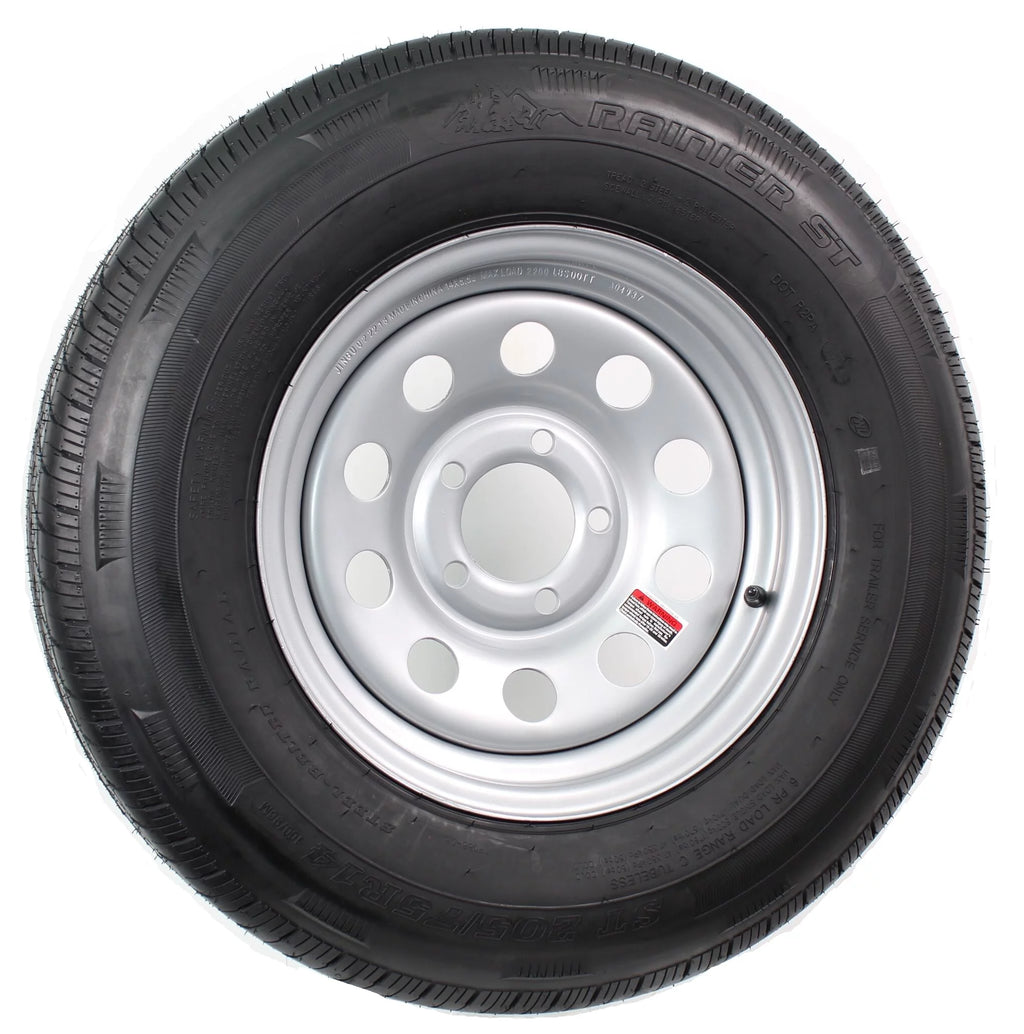 ST205/75R14 14 5 Lug Trailer Tire On Rim M7160